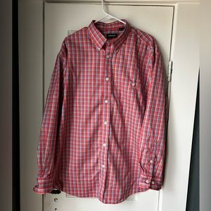 Men’s Button Down Orvis Wrinkle Free No-Work, Work Shirt XL
